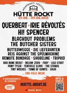 Hütte Rockt Festival 18 (2025 - Plakat / Credits: https://www.huette-rockt.de)