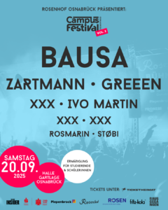 Campus Festival Osnabrück 2025 - Line Up-Plakat (Credits: Campus Festival Osnabrück)